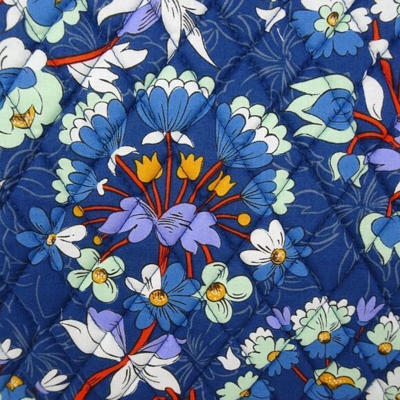 VERA BRADLEY Laptop Sleeve Case Factory Style FLORAL BURSTS Floral Blue NWT $59 - Picture 5 of 7